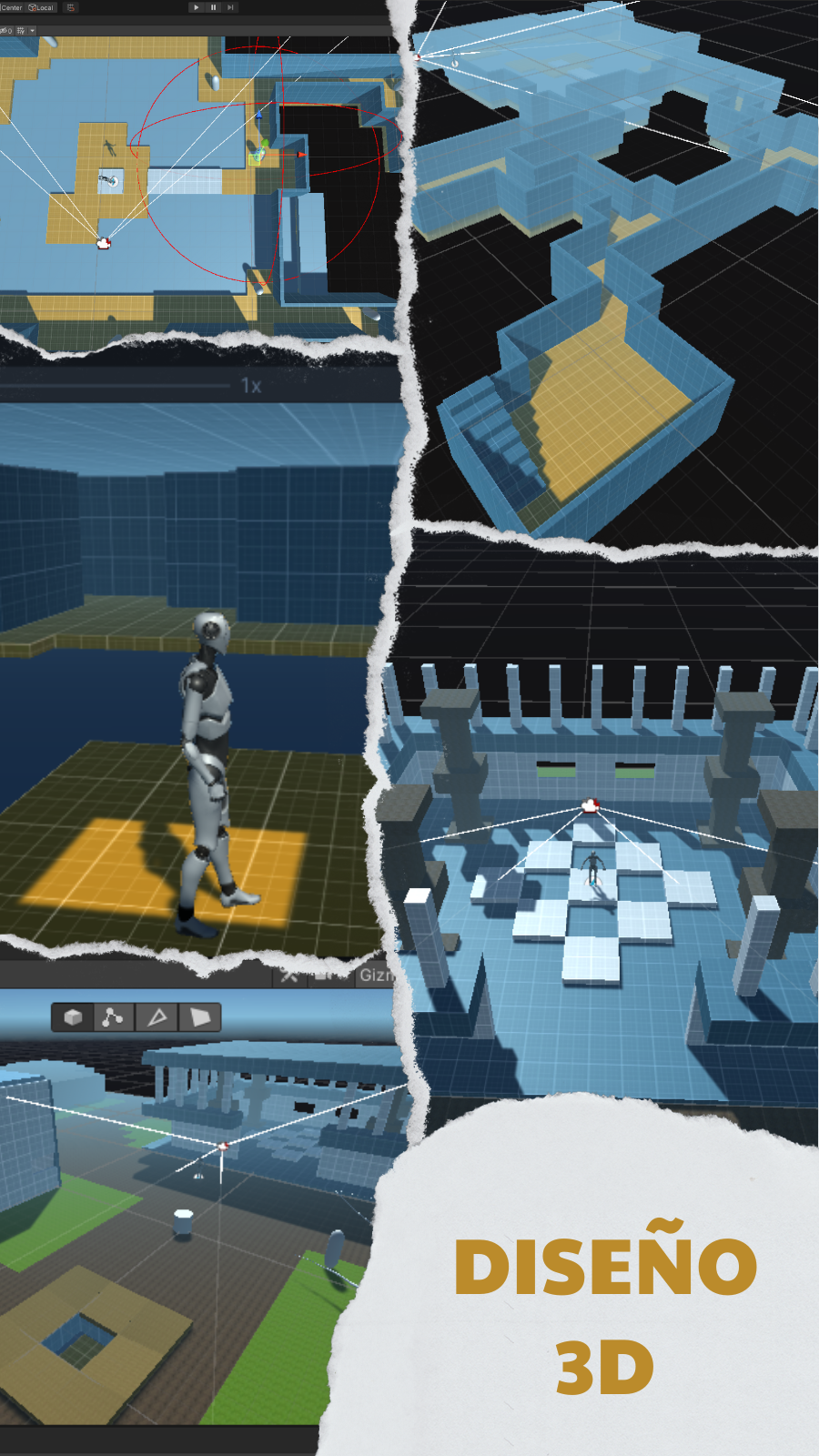 Diseño y ambientación 3D — vistas de editor