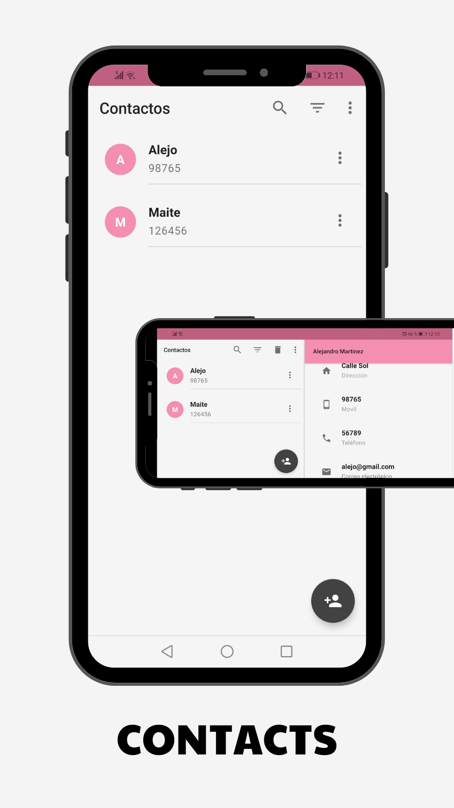 App de contactos — UX móvil