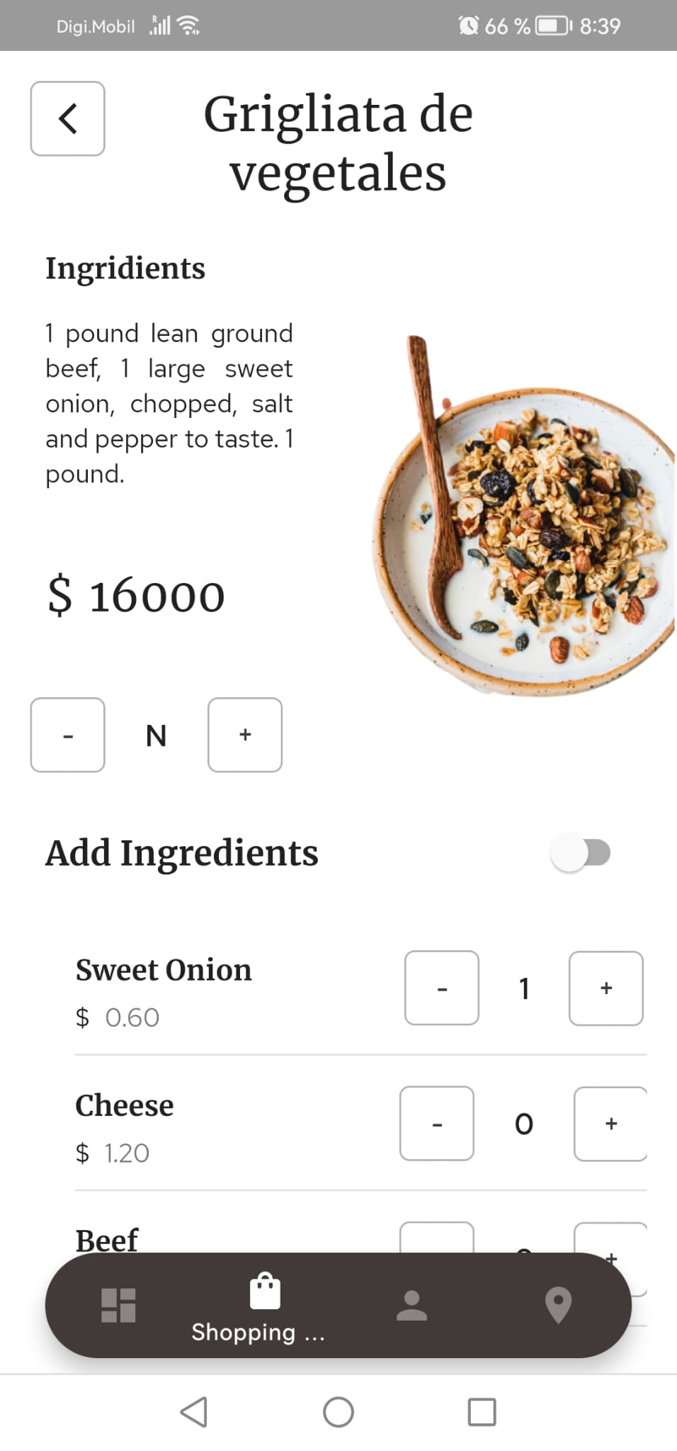 App de pedidos — UX móvil